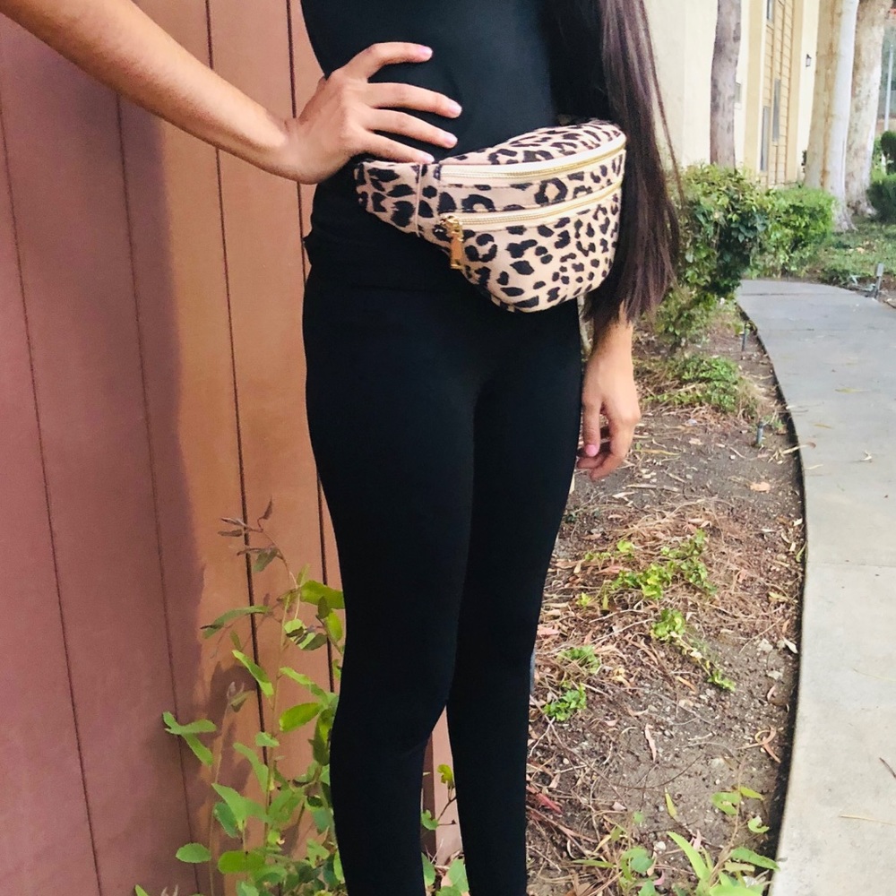 Vegan Suede Leopard 🐆 Animal Print Fanny Pack Bag
